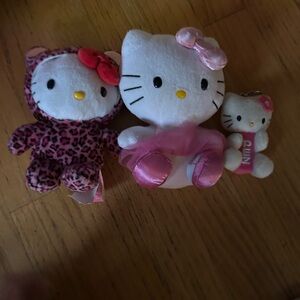 Hello Kitty Trio Plush Set - Pink, White, and Black